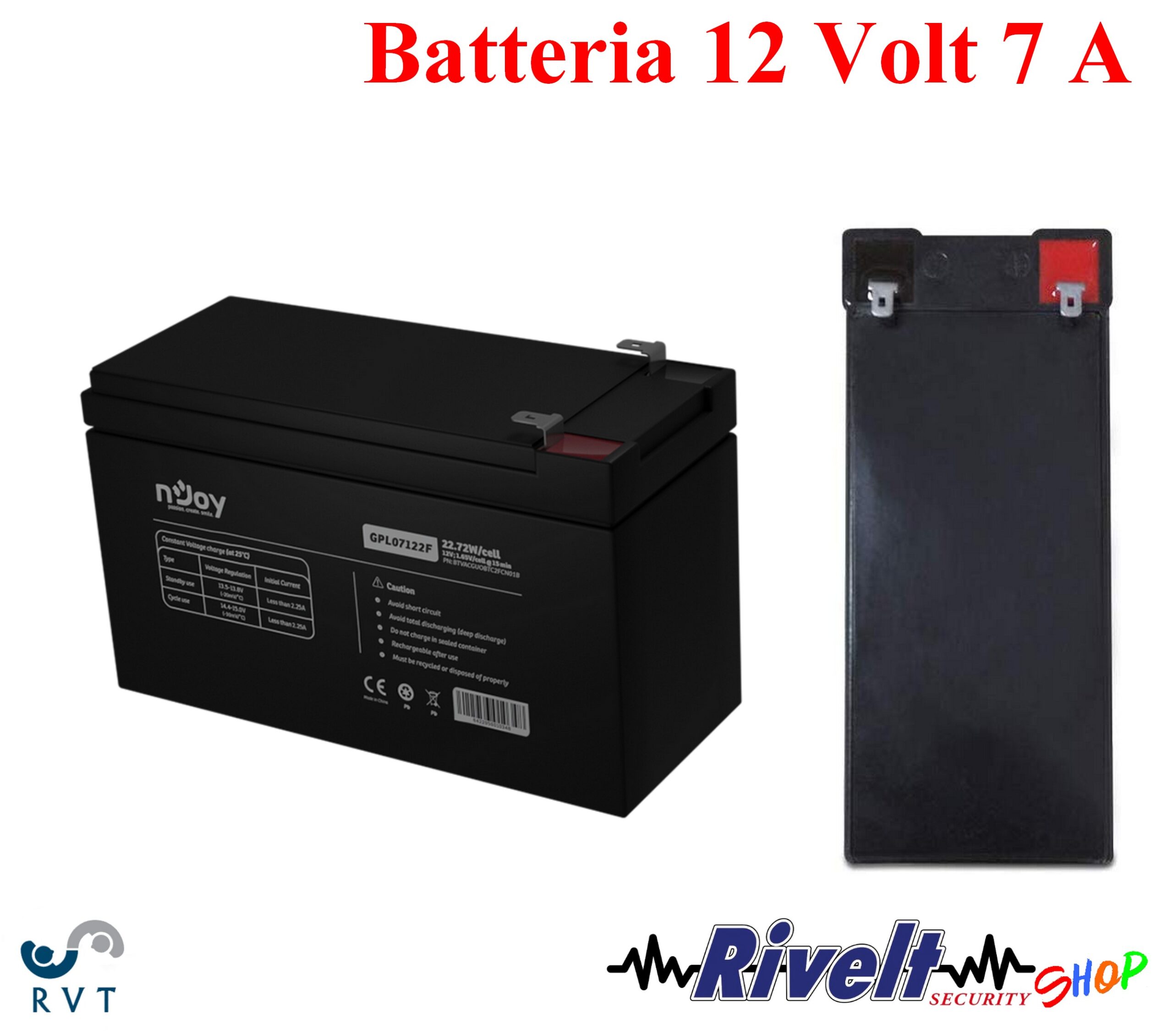 ANRAN Batteria Al Piombo 12V 12 Volt Ermetica 7A Ups Videosorveglianza Allarme Ups 