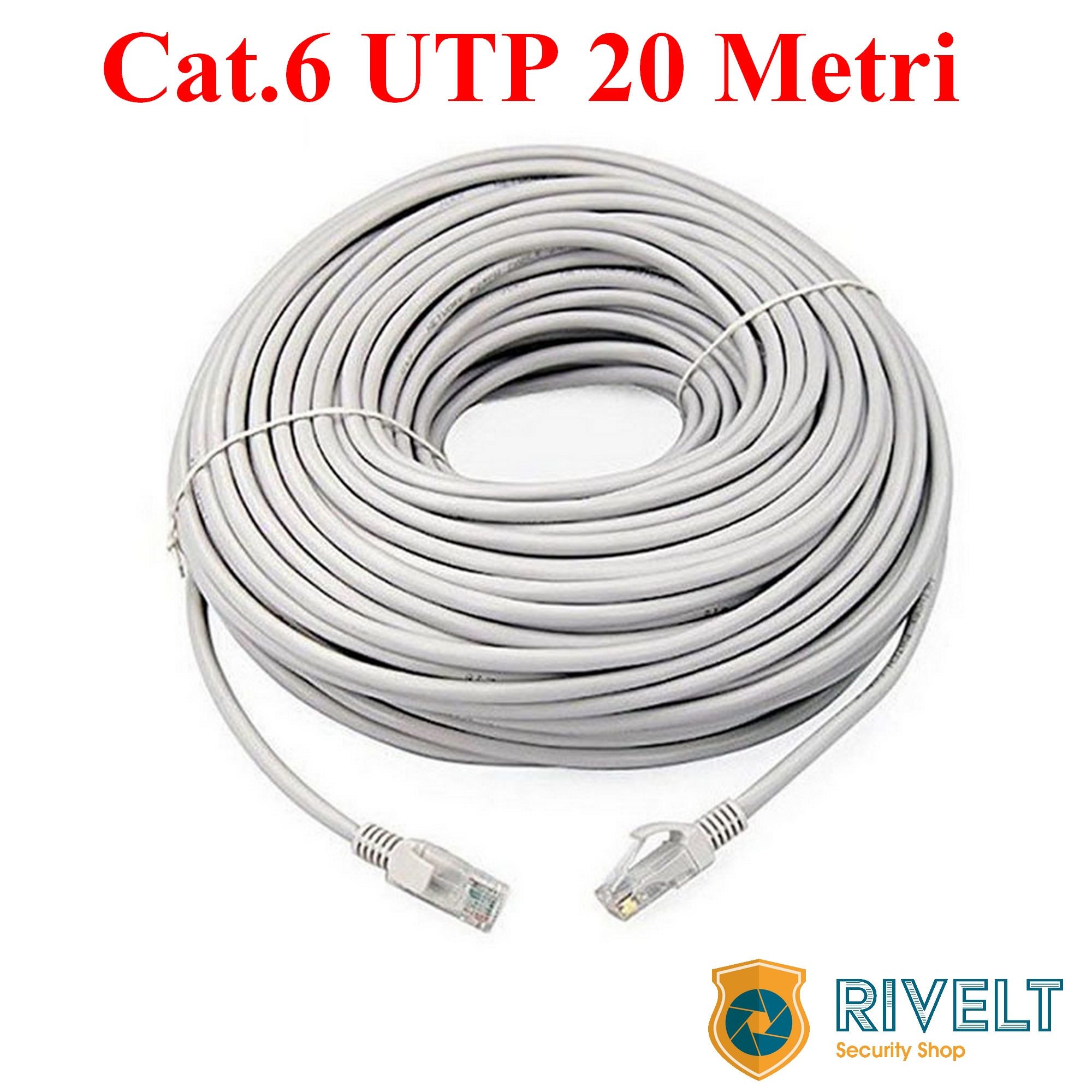 Cavo Ethernet Cablato con connettori RJ45 CAT 6 UTP 20 metri – Rivelt